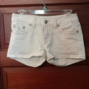 White Miss Me Shorts
